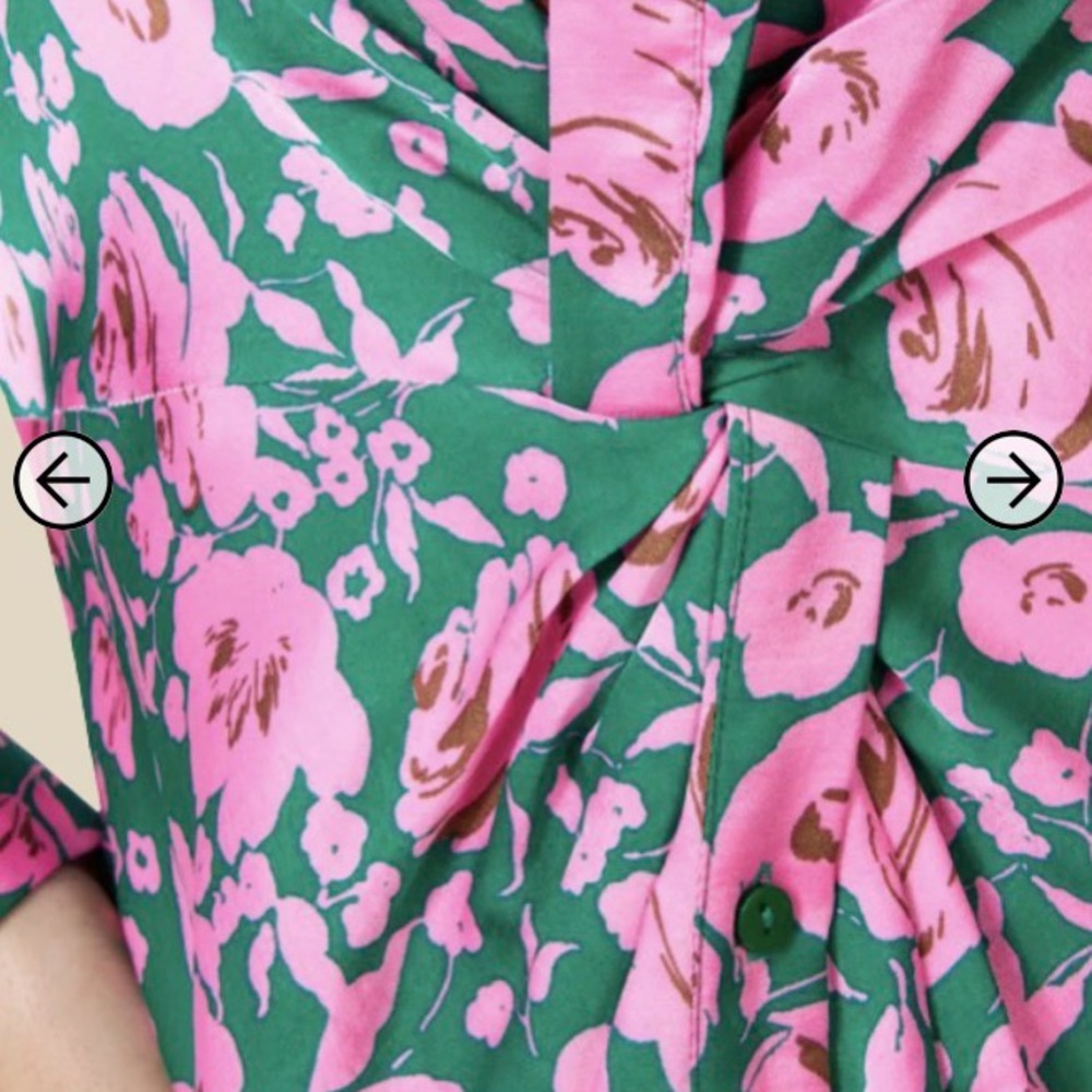 ESQUALO Green and Pink Floral Dress - Picture 7 of 8